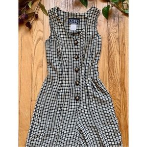VTG Plaid Capri Romper